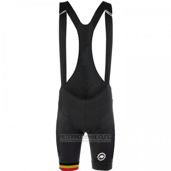 2017 Fahrradbekleidung Assos Champion Belgien Trikot Kurzarm und Tragerhose